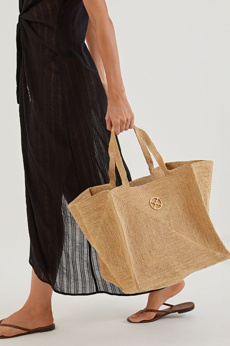 RAFFIA PYRAMID BAG - Image 2